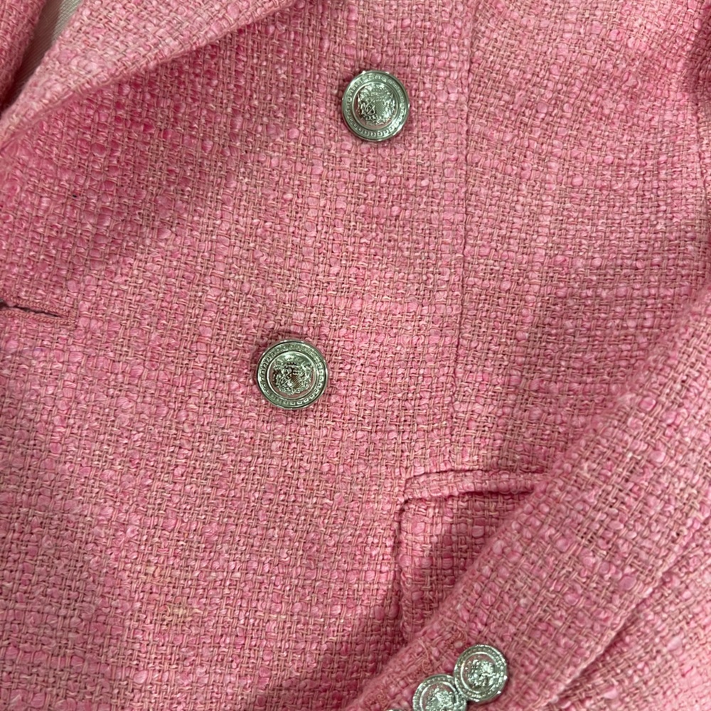 Pink double breasted weave jacket - Picture 8 of 10